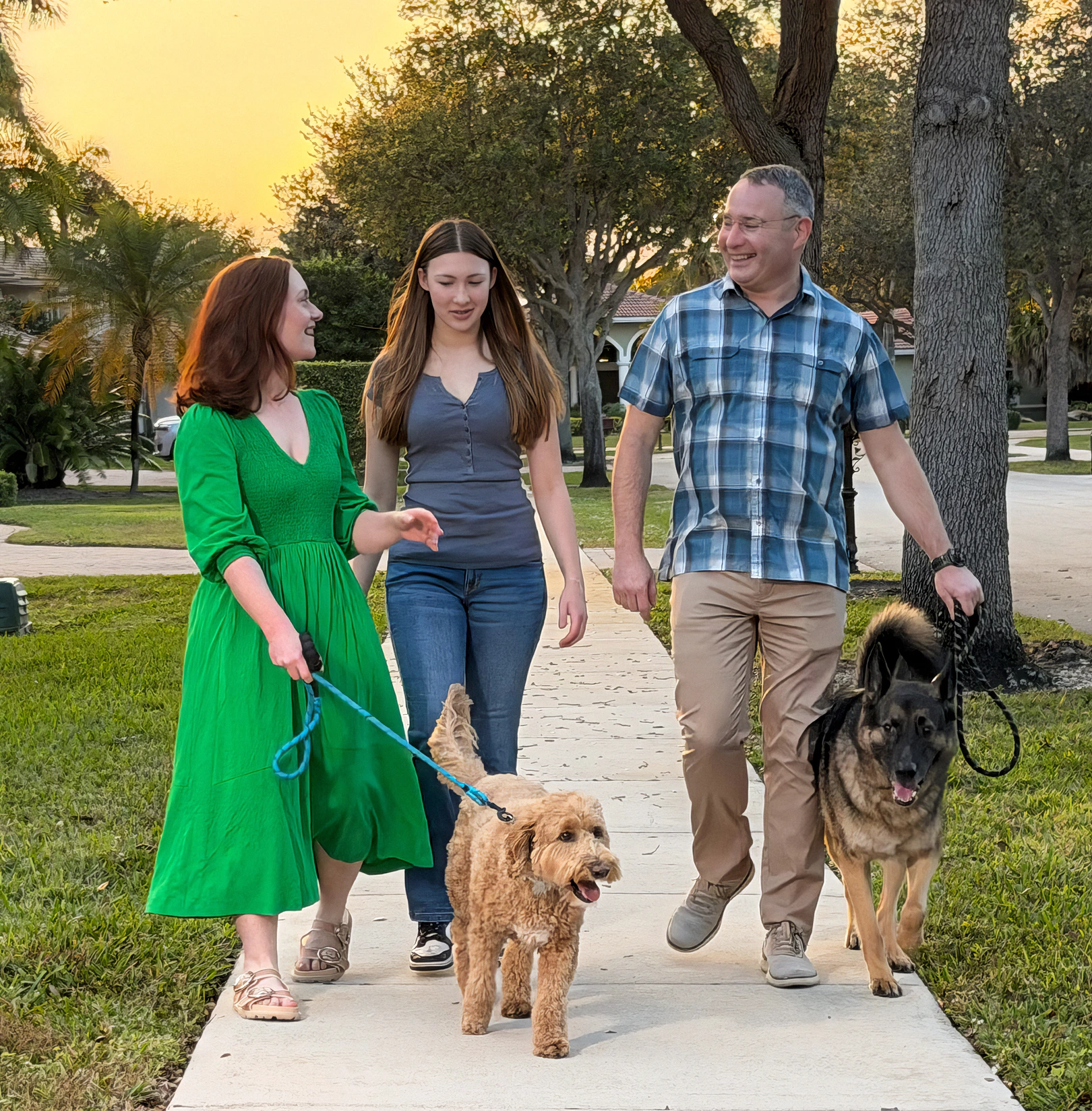 photo of Alex Vindman walking with family